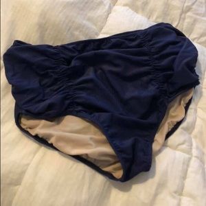 Kortni Jeane L Ribbed Navy Maternity Swim Bottoms